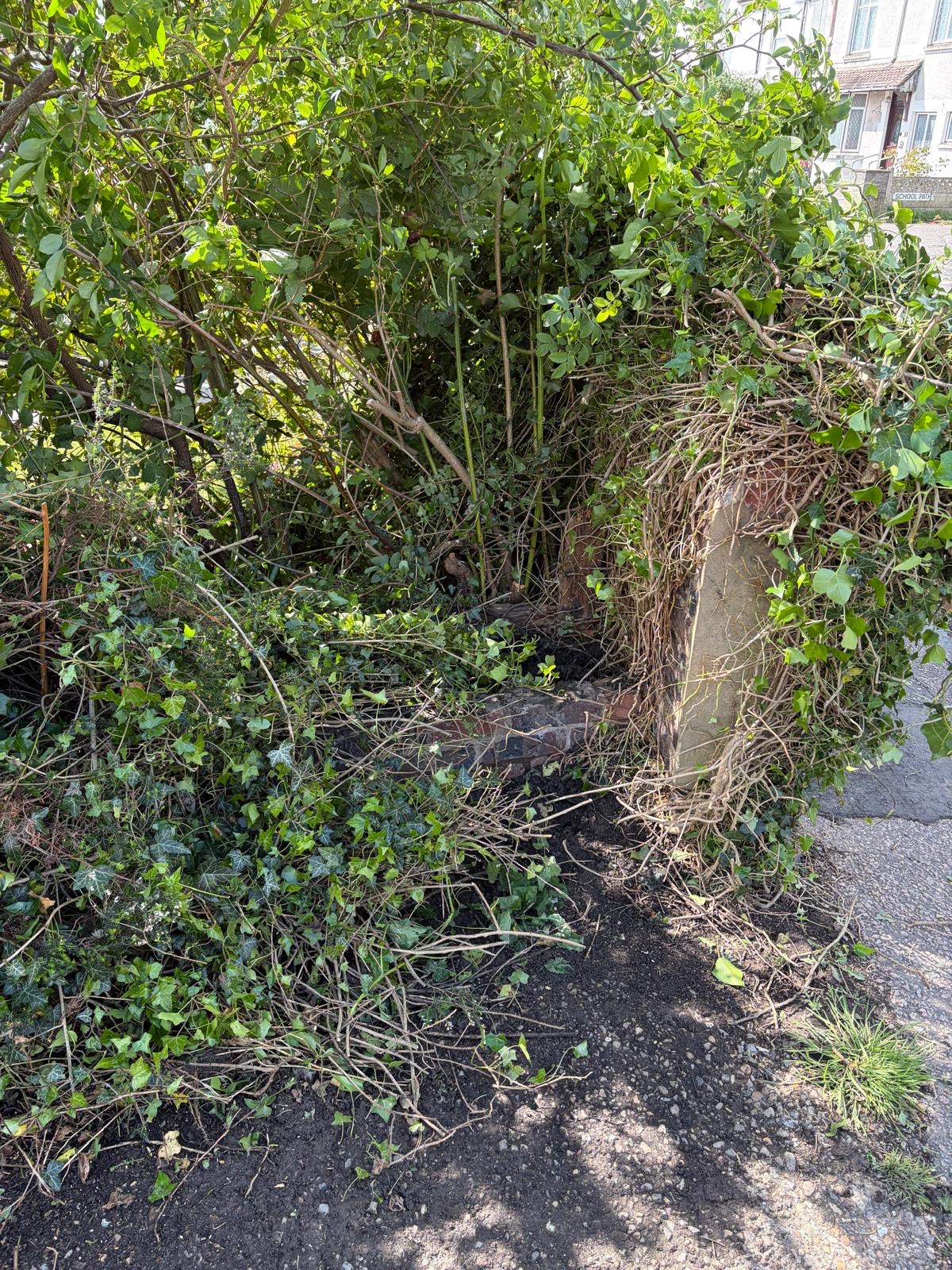 Finished water main repair — front garden left completely undisturbed by Grange Plumbing