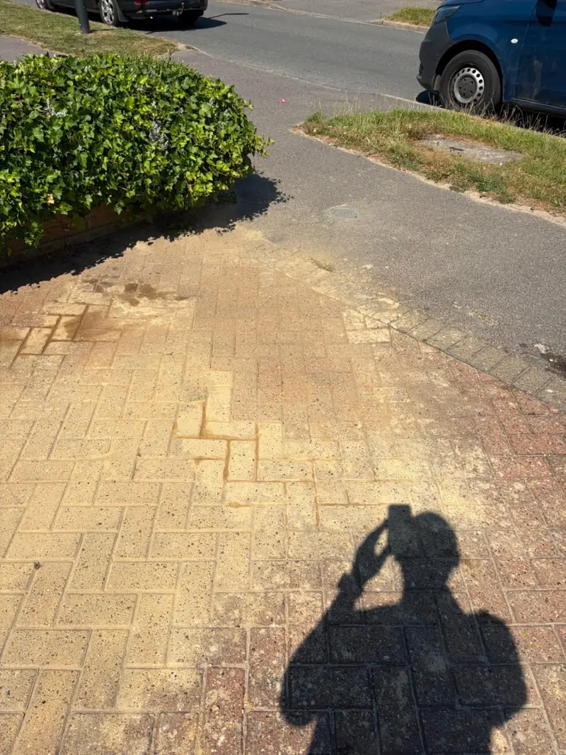 Minimal-dig mole repair reinstated block paving after underground pipe work